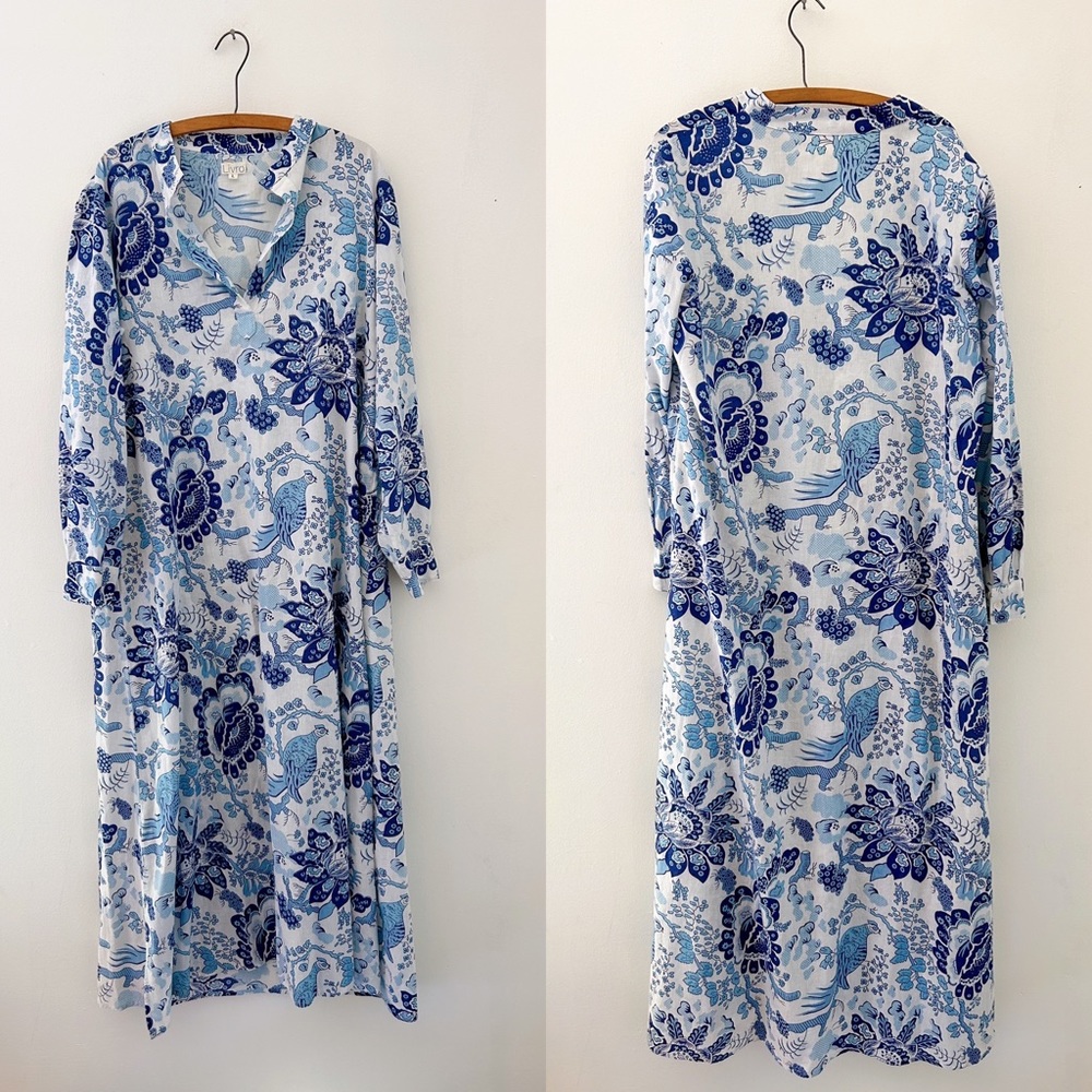 Livro Chinoiserie Grandmillenial Cottagecore Dress Sz L